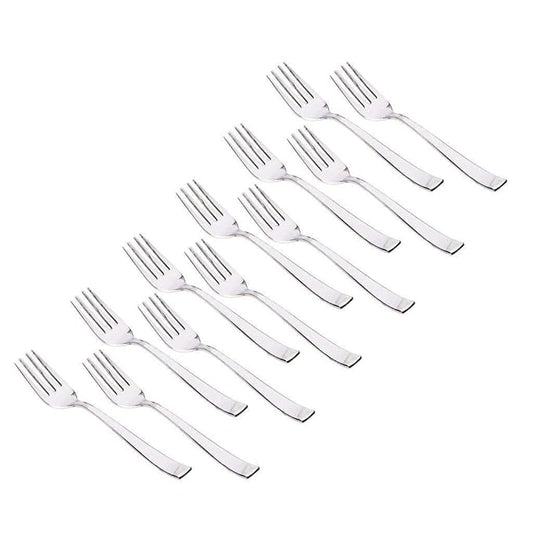 12 Pieces Stainless Steel Dinner Forks Set for Home & Kitchen 15.5 cm Long