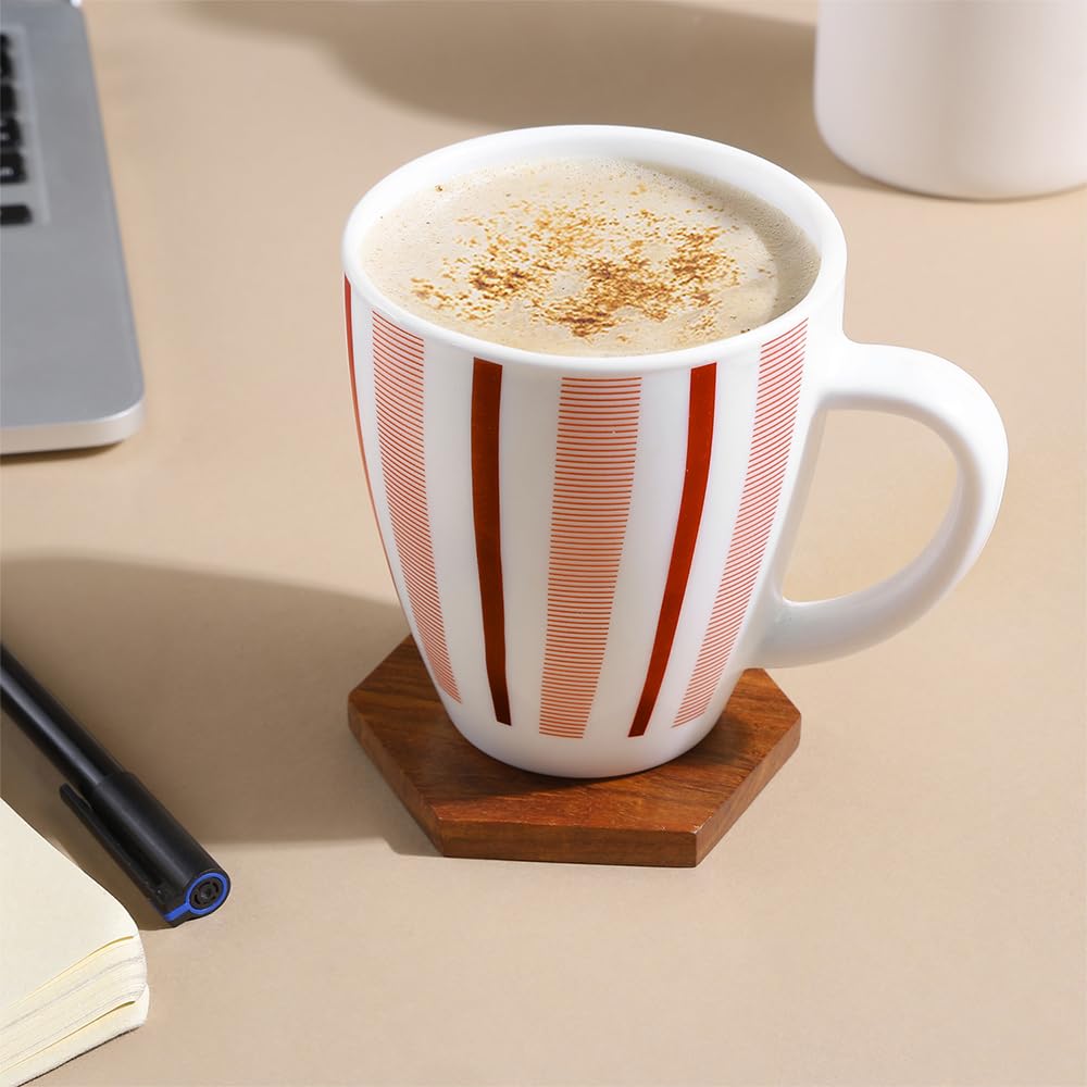 Red Strip 390 ml Mug, Set of 2