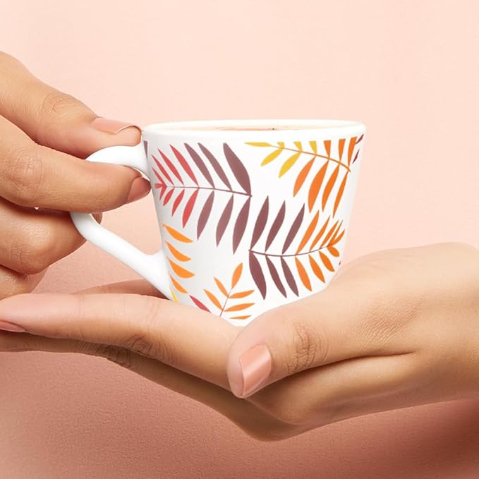 Costa Opalware Mug, Set of 6 Pieces, Tea/coffee Mugs, 110 ml Each