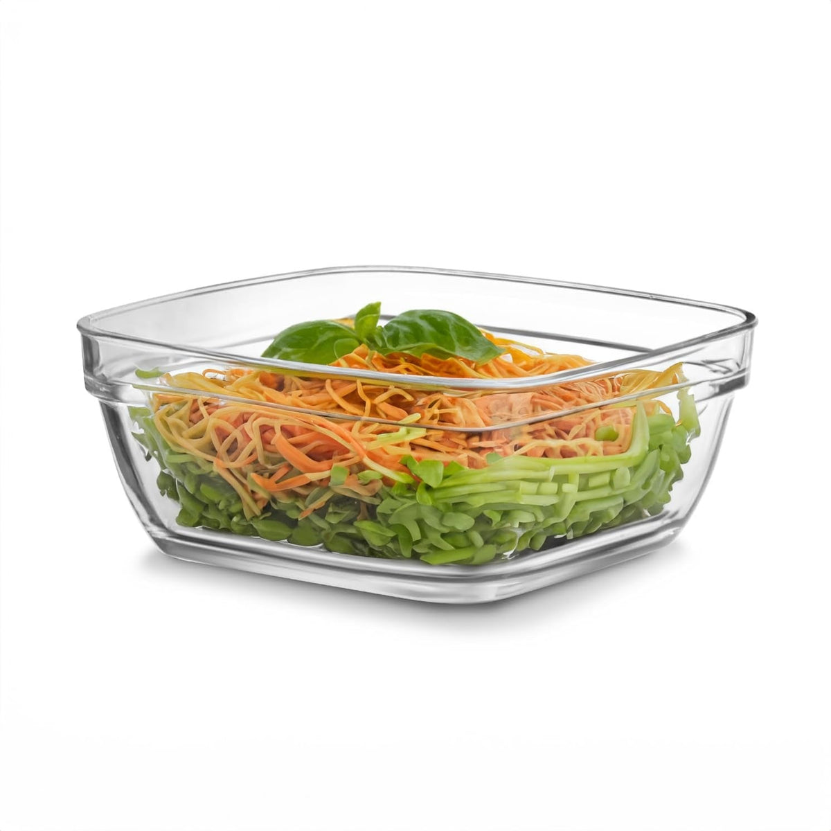 Square Serving Glass Bowl for Kitchen 1100 ml