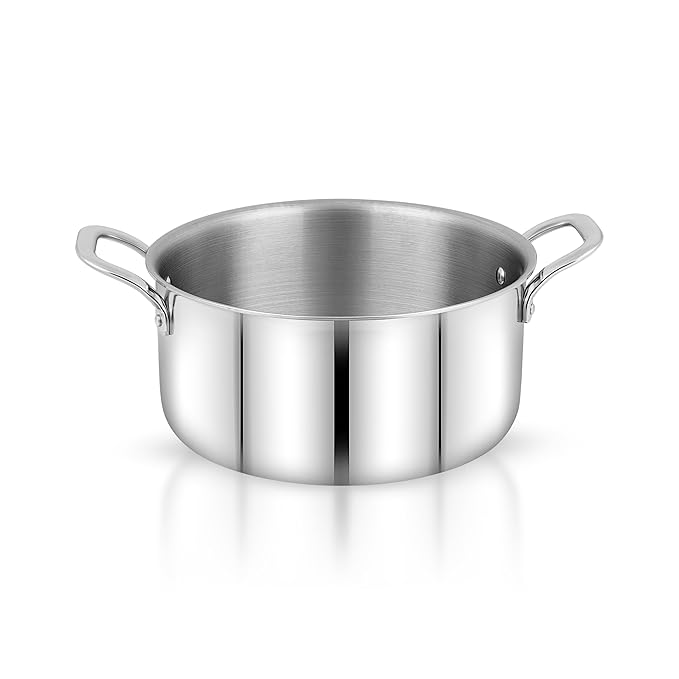 Tristeel Triply 22 cm Casserole With Stainless Steel Lid, 4600 ml Capacity