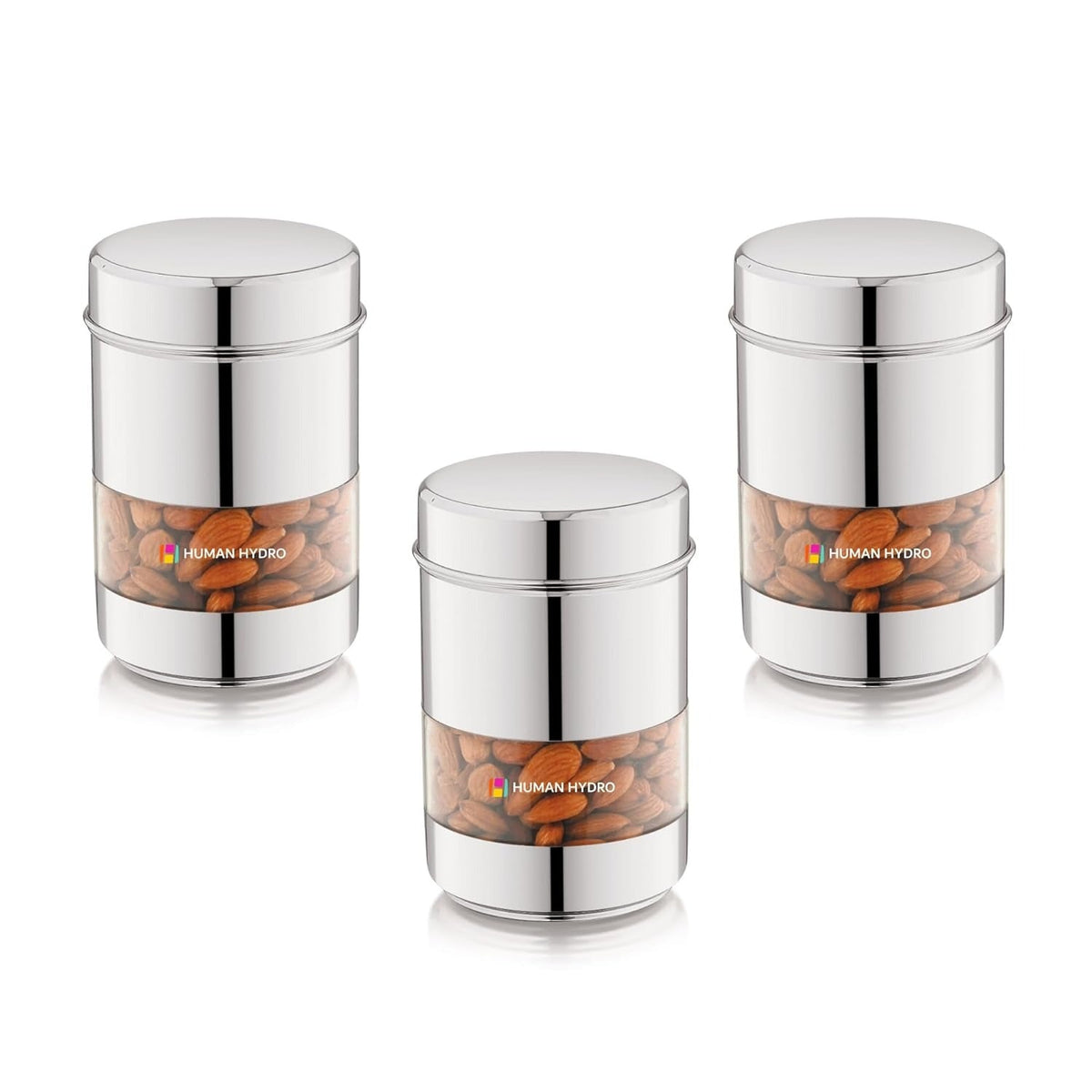 Stainless Steel Storage Containers Set of 3 (750 ml Each)