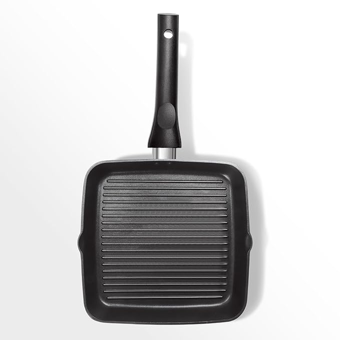 Grill Pan, Nonstick Die Cast Grilling Square Pan, 24 cm