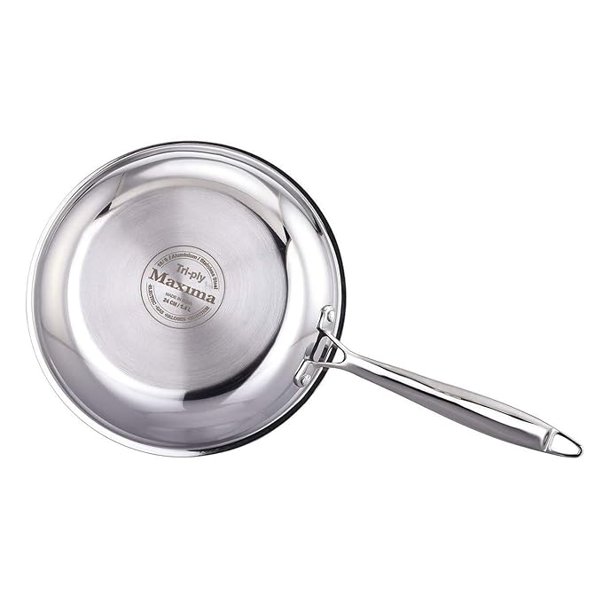 Tri Ply Stainless Steel Fry Pan 24 cm