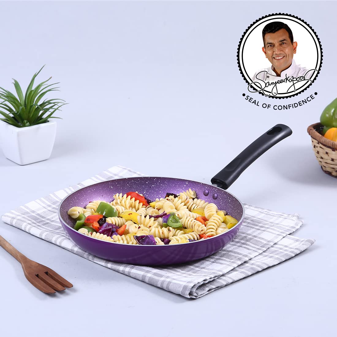 Fry Pan 24 cm Diameter 1.5 L Capacity (Aluminium, Non-Stick, Induction Bottom)