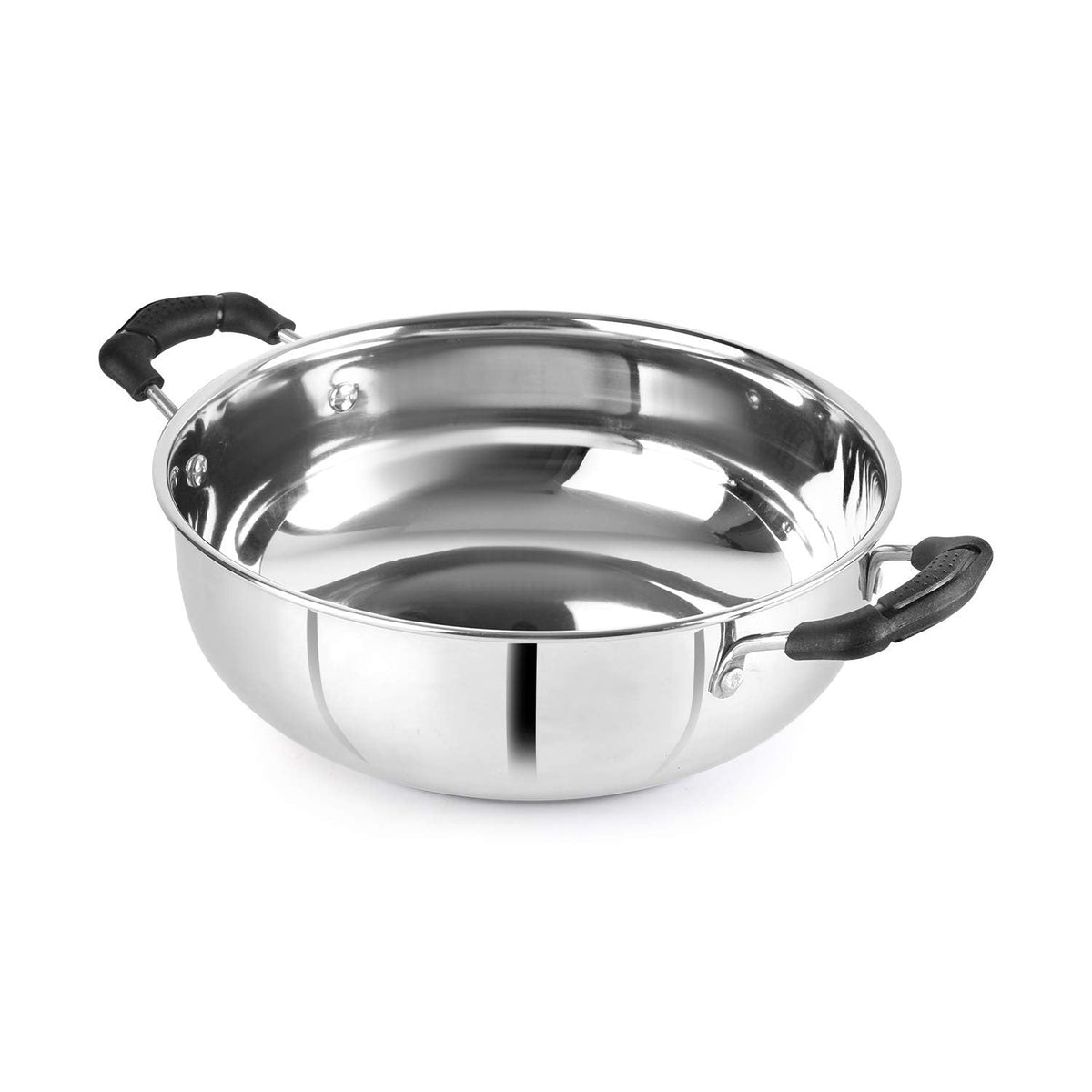 Induction Compatible Stainless Steel Kadhai - 3 L