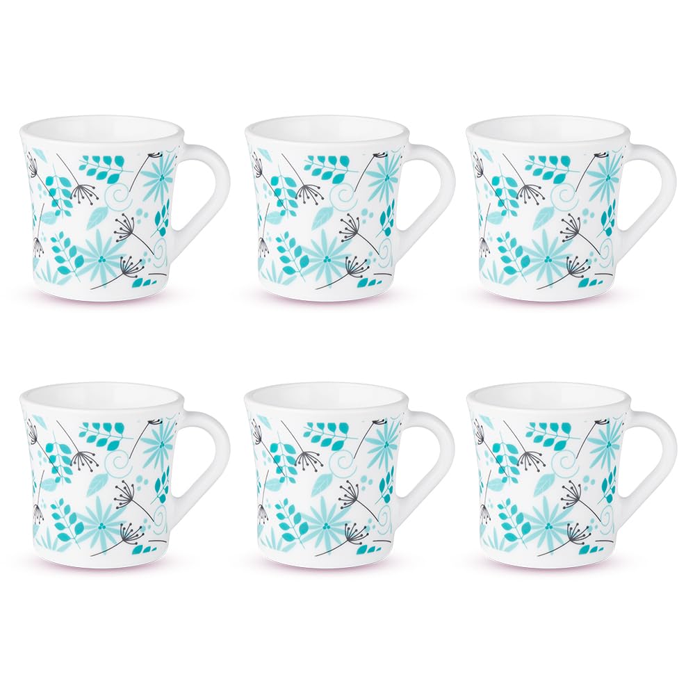 Stardust Opalware Mug, Set of 6 Pcs Tea/coffee Mugs, 160 ml Each