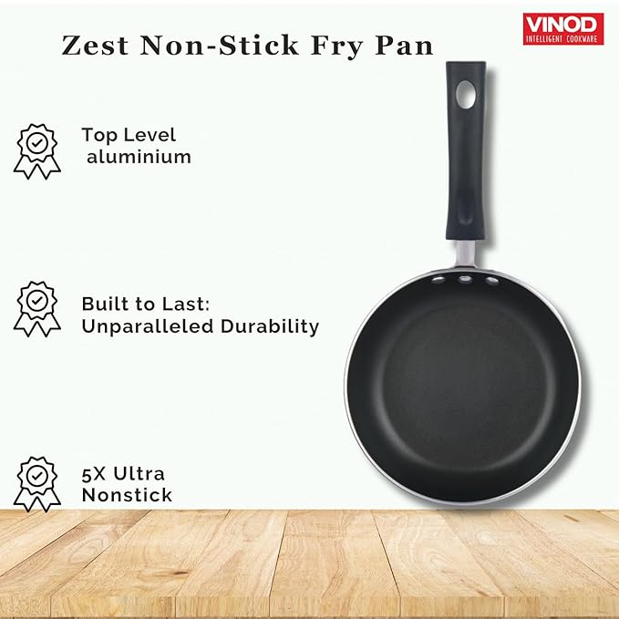 Aluminium Non Stick Frypan - 26 cm, 3 mm Extra Thick, 3 Layer Coating