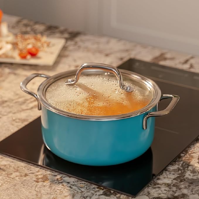 Stainless Steel Triply Casserole With Lid, Biryani Pot, Stock Pot With Lid, Jindal Stainless, 20 cm, 3 L