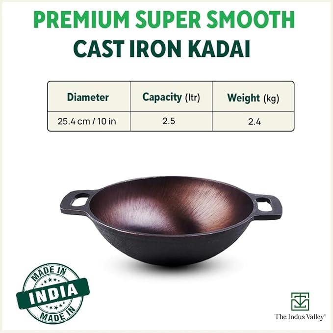 Super Smooth Cast Iron Kadai