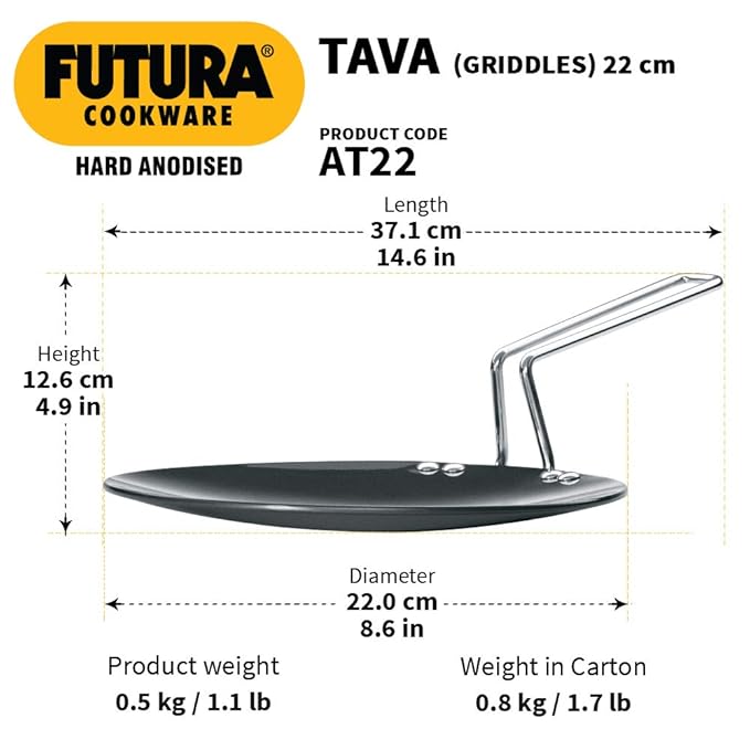Hard Anodised Tava (Black)