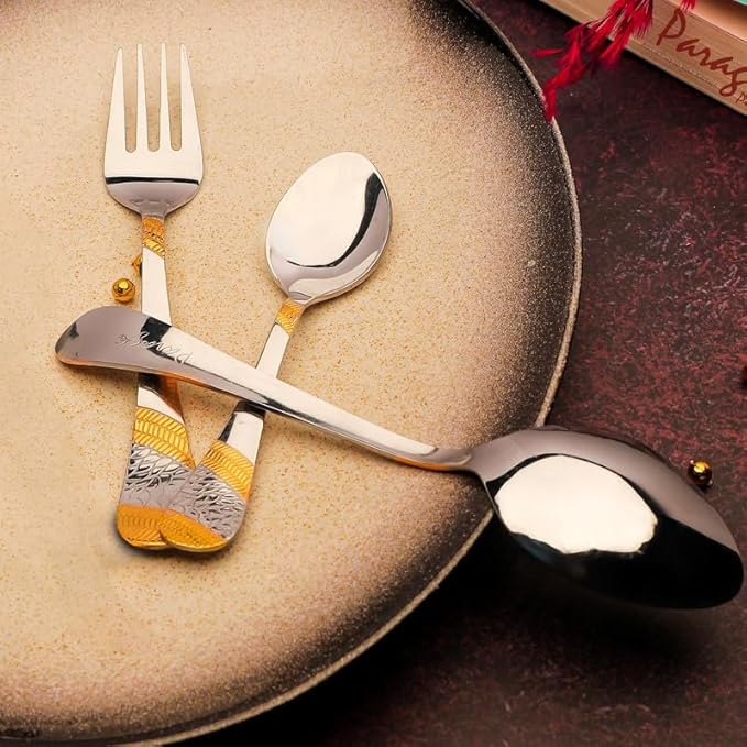 18 Pieces Premium Stainless Steel Golden Cutlery Set Imperial Gold