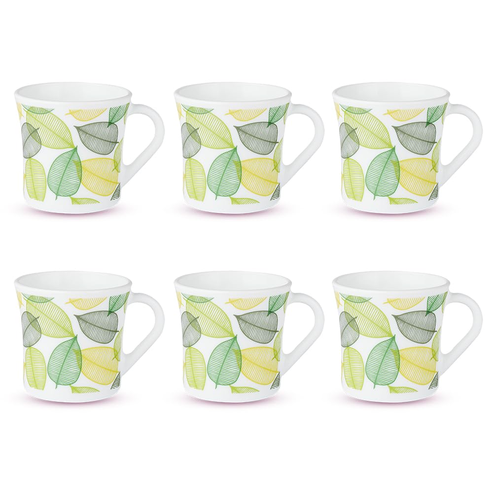 Noma Opalware Mug, Set of 6 Tea/coffee Mugs, 160 ml Each