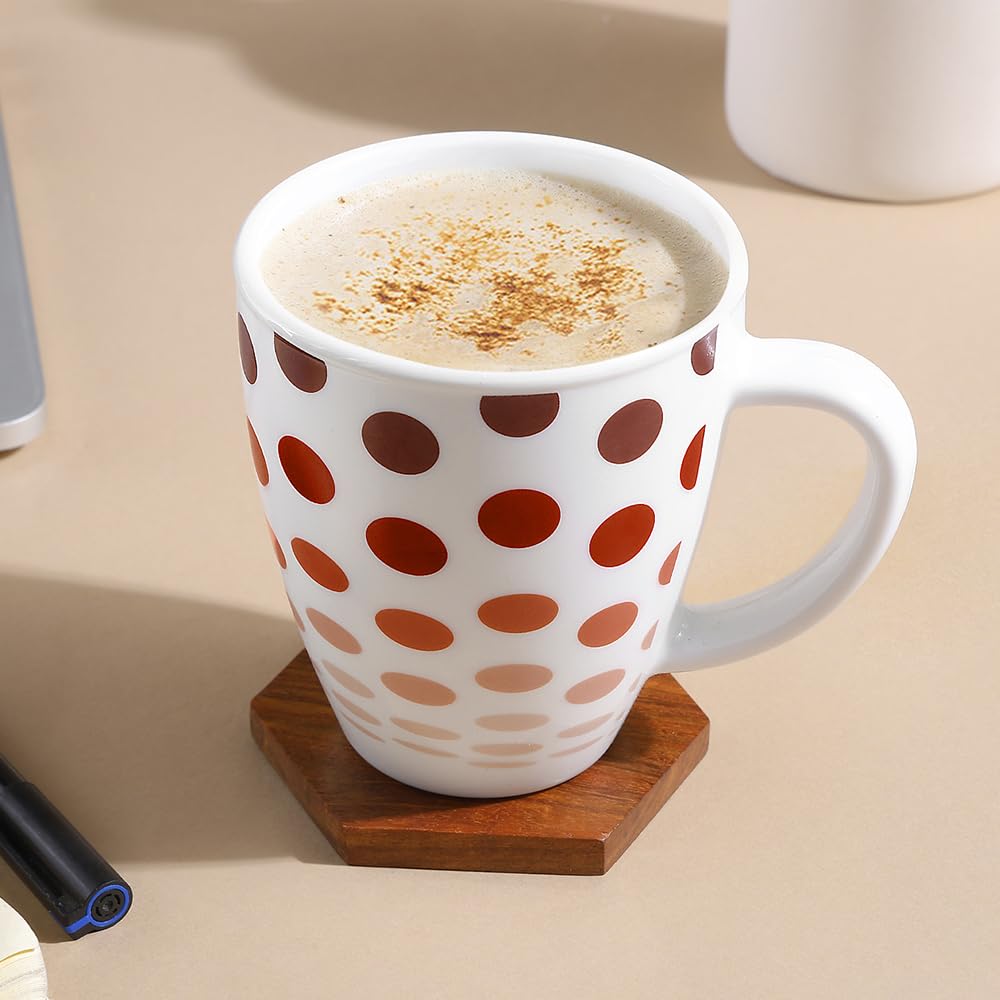 Set of 2 Polka Red Mug Set, 390 ml