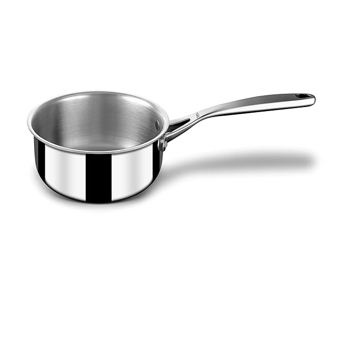 Stainless Steel Tea Pan, Triply Saucepan With Lid I Milk Pan 1.4 L, Gas & Induction Base, Artisan 4216