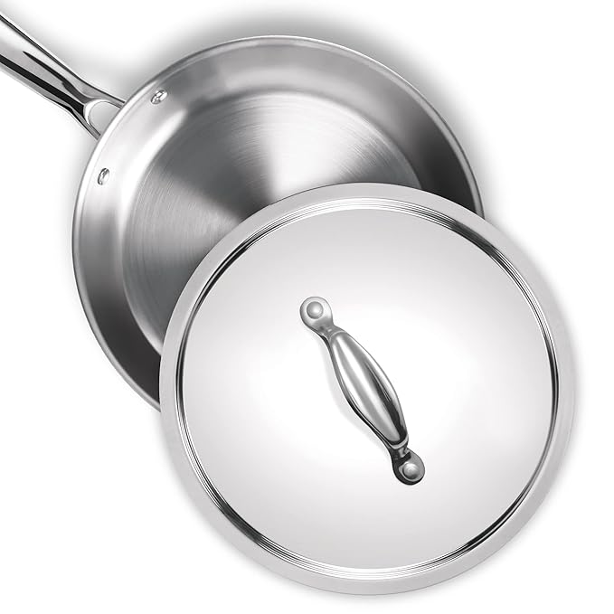 26 cm Frying Pan Triply Stainless Steel With Lid, 2.2 L