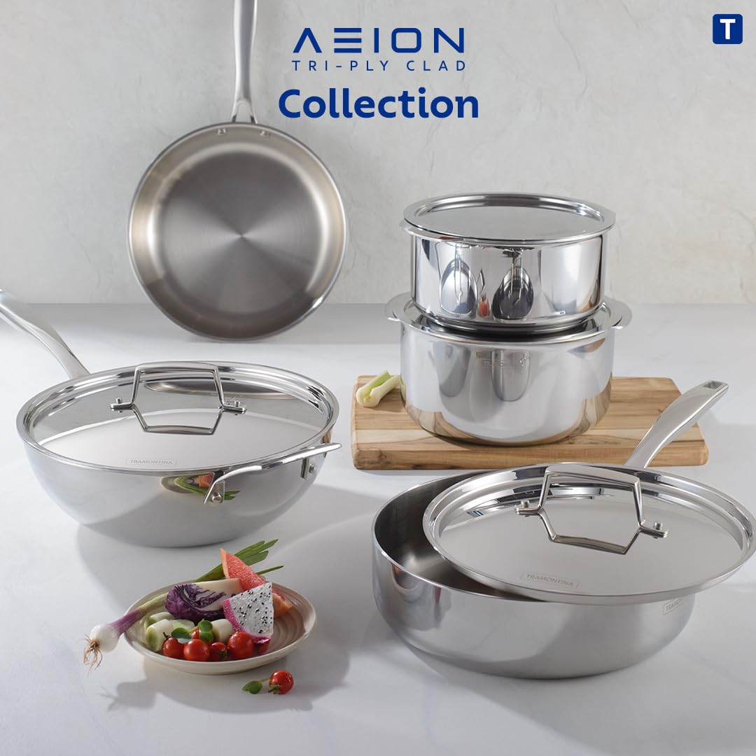 Triply 24 cm Fry Pan with SS 304 Lid