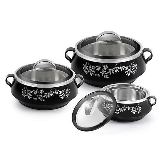 Glitter Casserole Insulated Casserole Set, Set Of 3 - Design 2