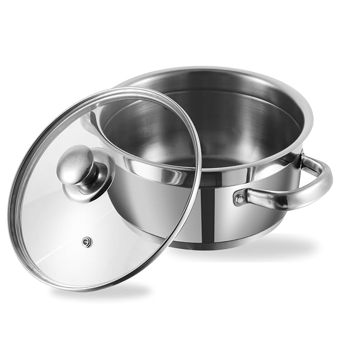 Two Tone Saucepot, 20 cm, 3 L With Glass Lid