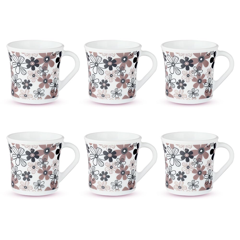 Macy Opalware Mug, Set of 6 Tea/coffee Mugs, 210 ml Each