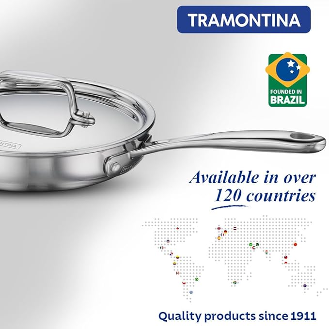Healthy Triply Ceramic 20 cm Frypan with SS 304 lid