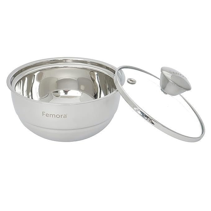 Stainless Steel Double Wall Insulated Curry Server Curry Bowls, 1500 ml, Set of 3