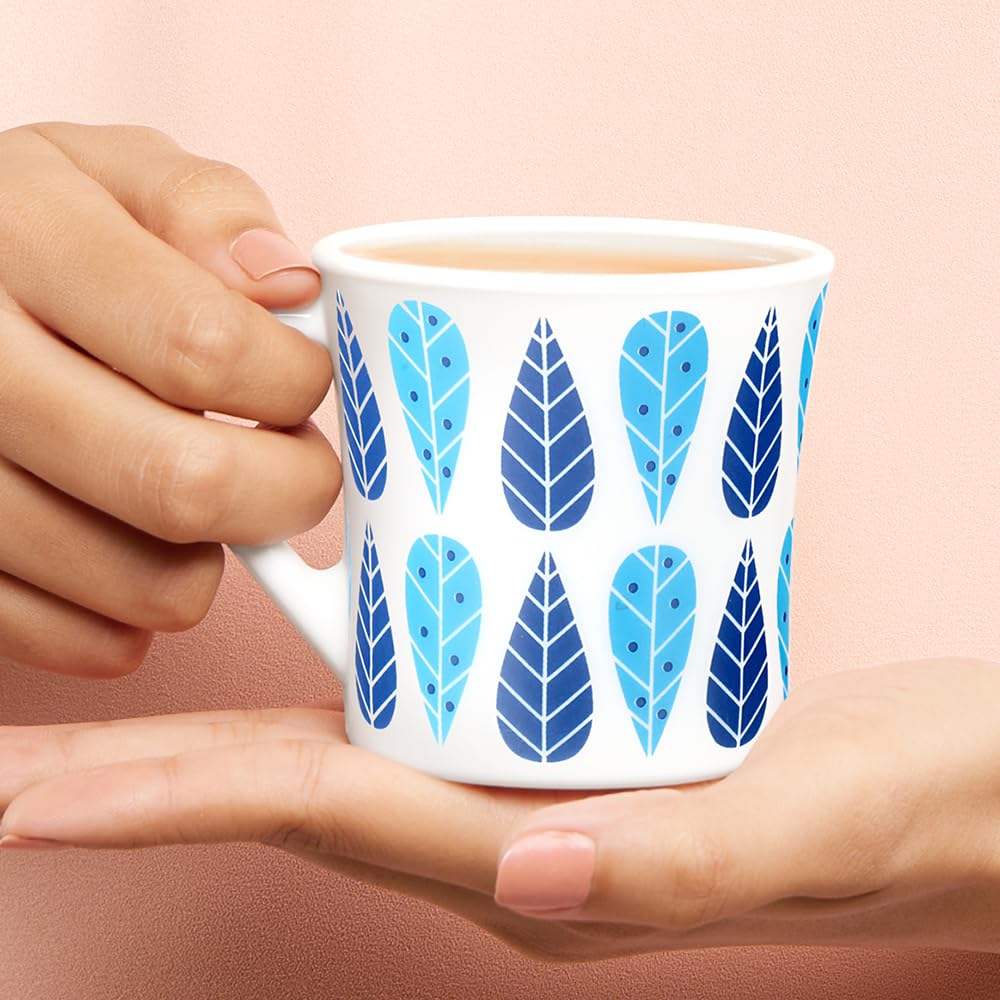 Fable Opalware Mug, Set of 6 Tea/coffee Mugs, 210 ml Each