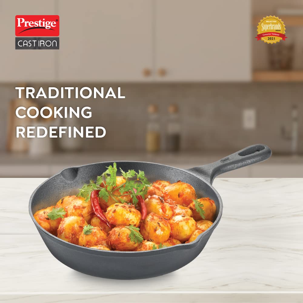 Cast Iron Fry Pan 200 mm (Black)