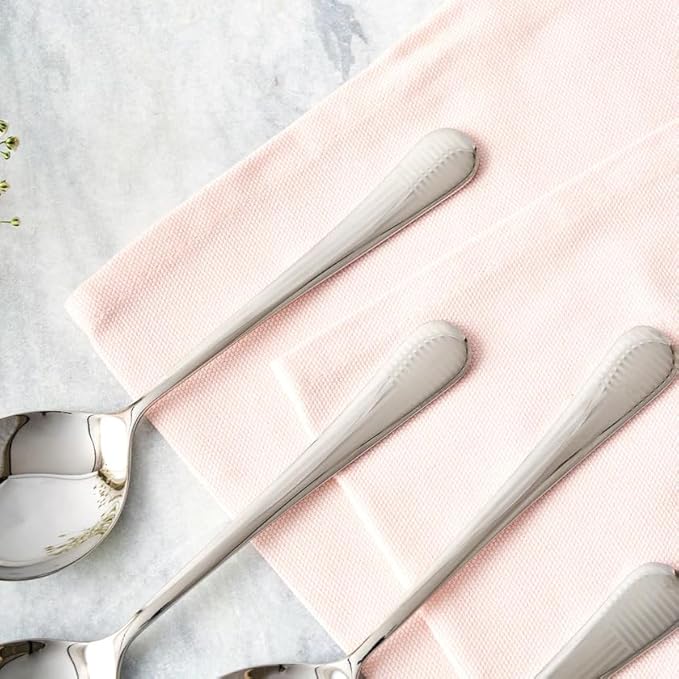 Stainless Steel Decoline Soup Spoon Set of 6, Dishwasher Safe, Modern Elegance, Serveware & Tableware
