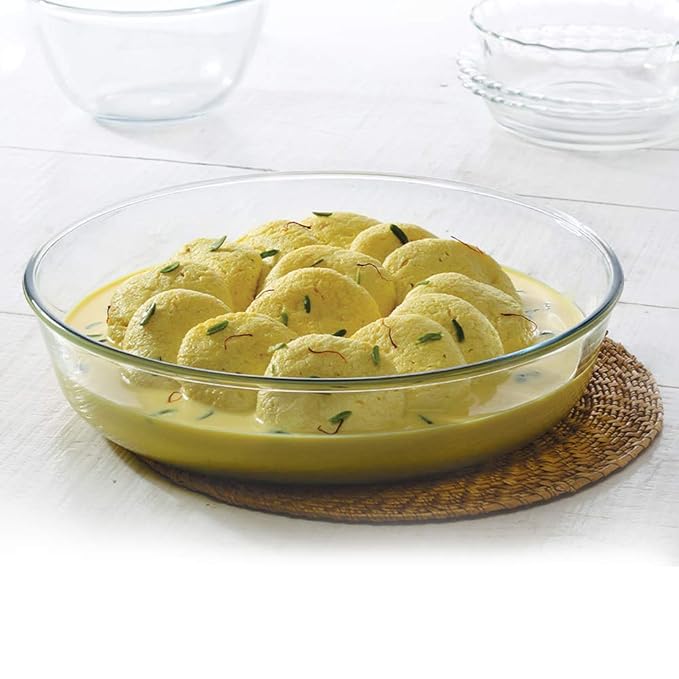 Round Glass Cake Dish, 2 L Pan, 26 cm