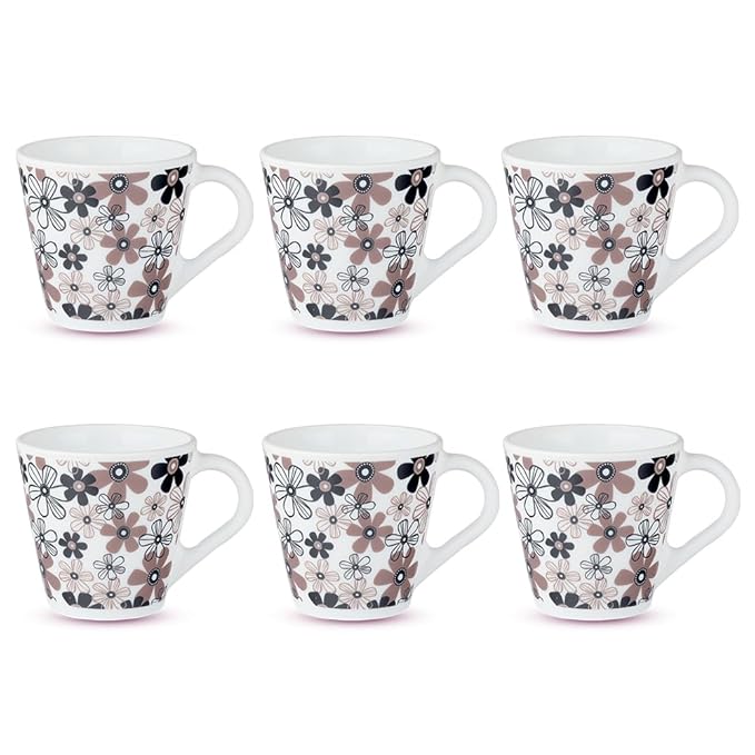 Macy Opalware Mug, Set of 6 Tea/coffee Mugs, 160 ml Each