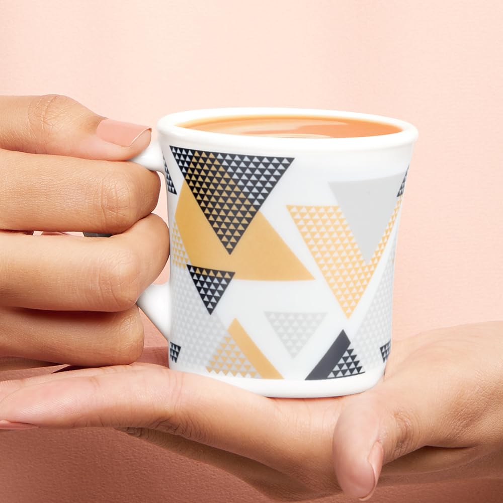 Nivaah Opalware Mug, Set of 6 Tea/coffee Mugs, 100 ml Each