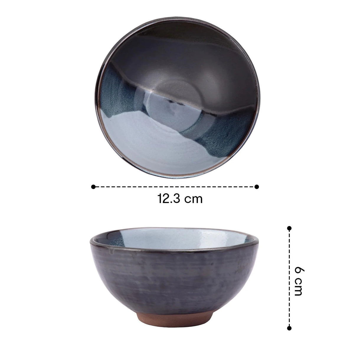 Hand Glazed Mini Bowls Set of 4 Terracotta Designer Dessert Cup Pink Grey Brown Rose