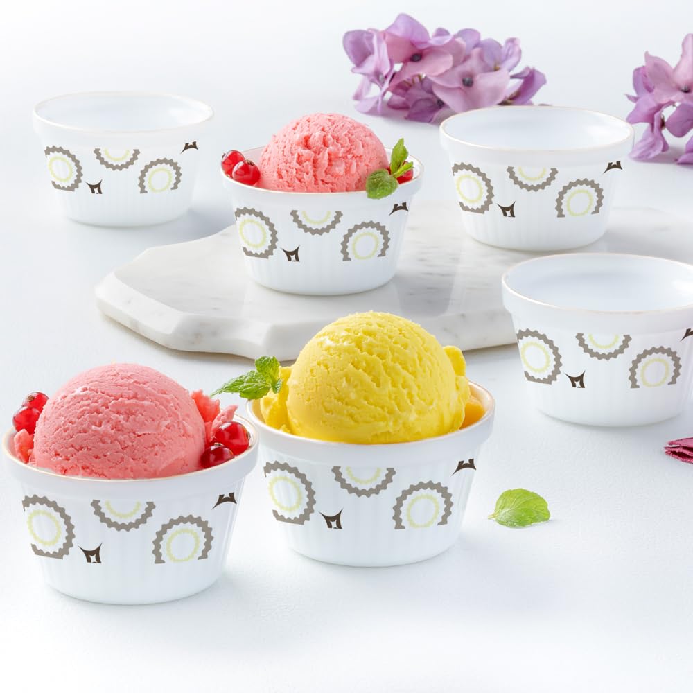 Ice Cream Bowl/dessert Set, Set of 6, Glass, 220 ml