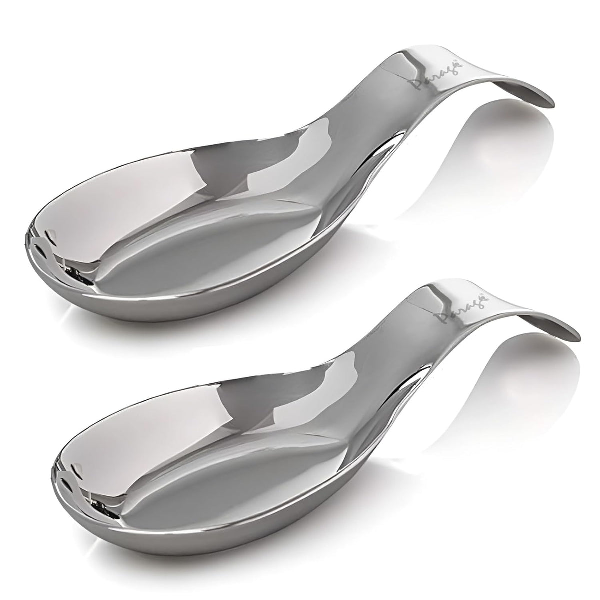 2 Pieces Stainless Steel Spoon Rest For While Cooking (Set of 2 21.5 cm Long)