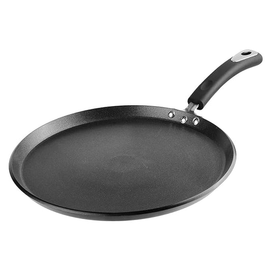 Hard Anodised Non Stick Dosa Tawa - 27 cm, 5.25 mm Thick, 5X Long Lasting Tawa, Soft Touch Handle