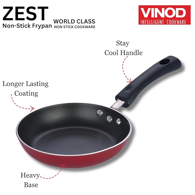Aluminium Non Stick Frypan - 26 cm, 3 mm Extra Thick, 3 Layer Coating