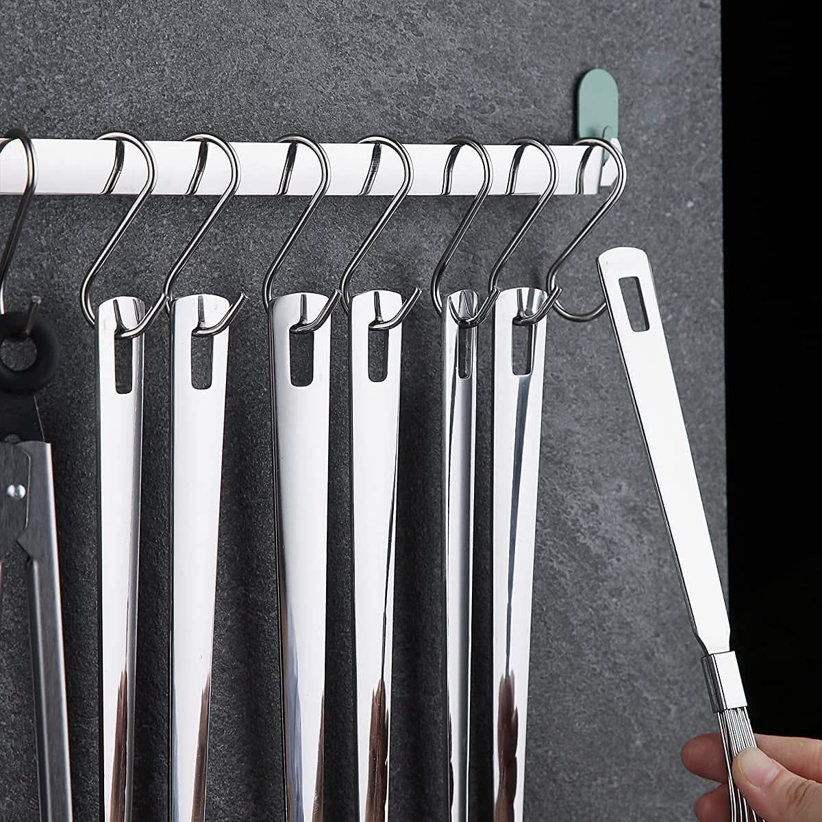 37-Piece Stainless Steel Kitchen Utensil Set, Cooking Utensil with Utensil Holder Rack and Hanging Hooks, Dishwasher Safe and Heat-Resistant