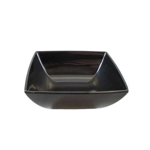 Classic Square Melamine Black Bowl 1800ml / 6oz - Pack of 12