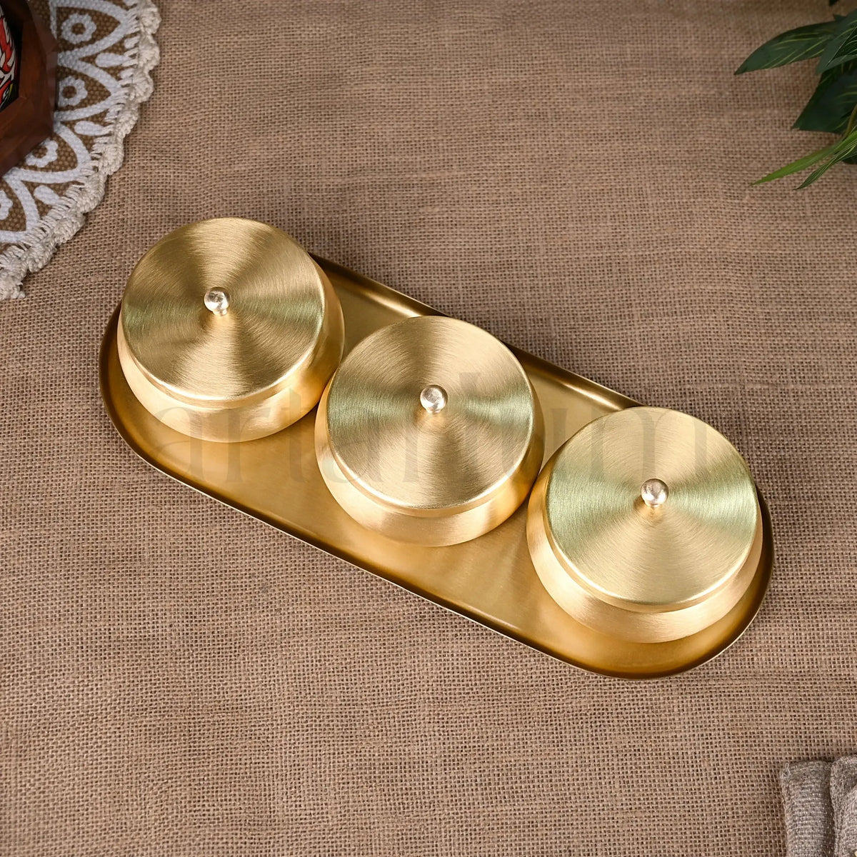 Brass Nut Bowl Gift Set Premium Handcrafted