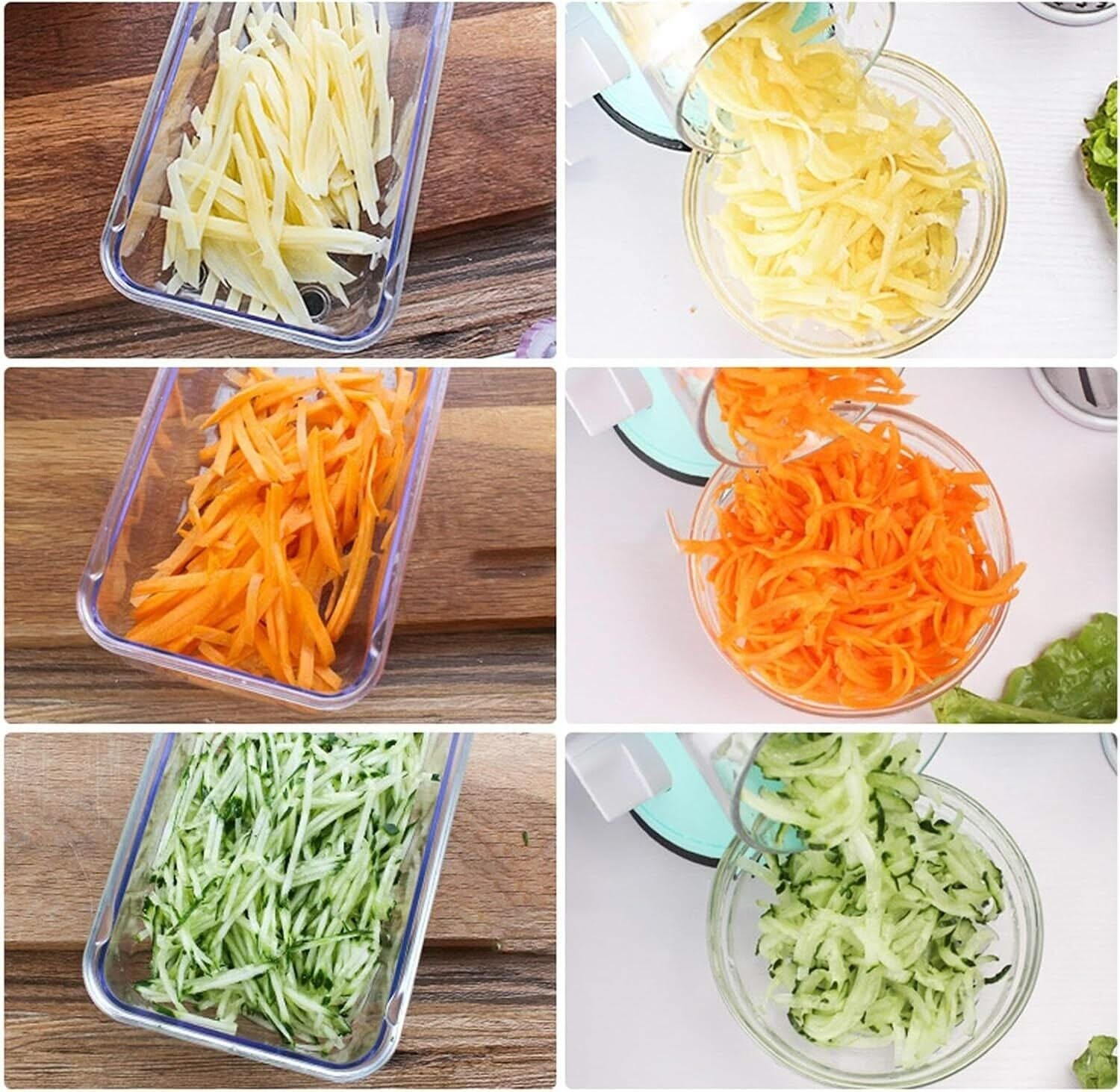 3 in 1 Rotary Cheese Grater – Multifunctional Slicer and Shredder with Easy-to-Swap Stainless Steel Interchangeable Rotating Drum Blades for Effortless Kitchen Prep Tool (Green)