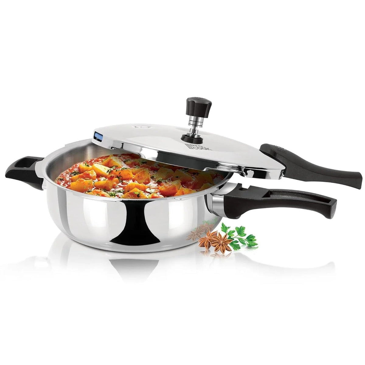 Triply Stainless Steel Pressure Pan 4.5L Outer Lid Induction