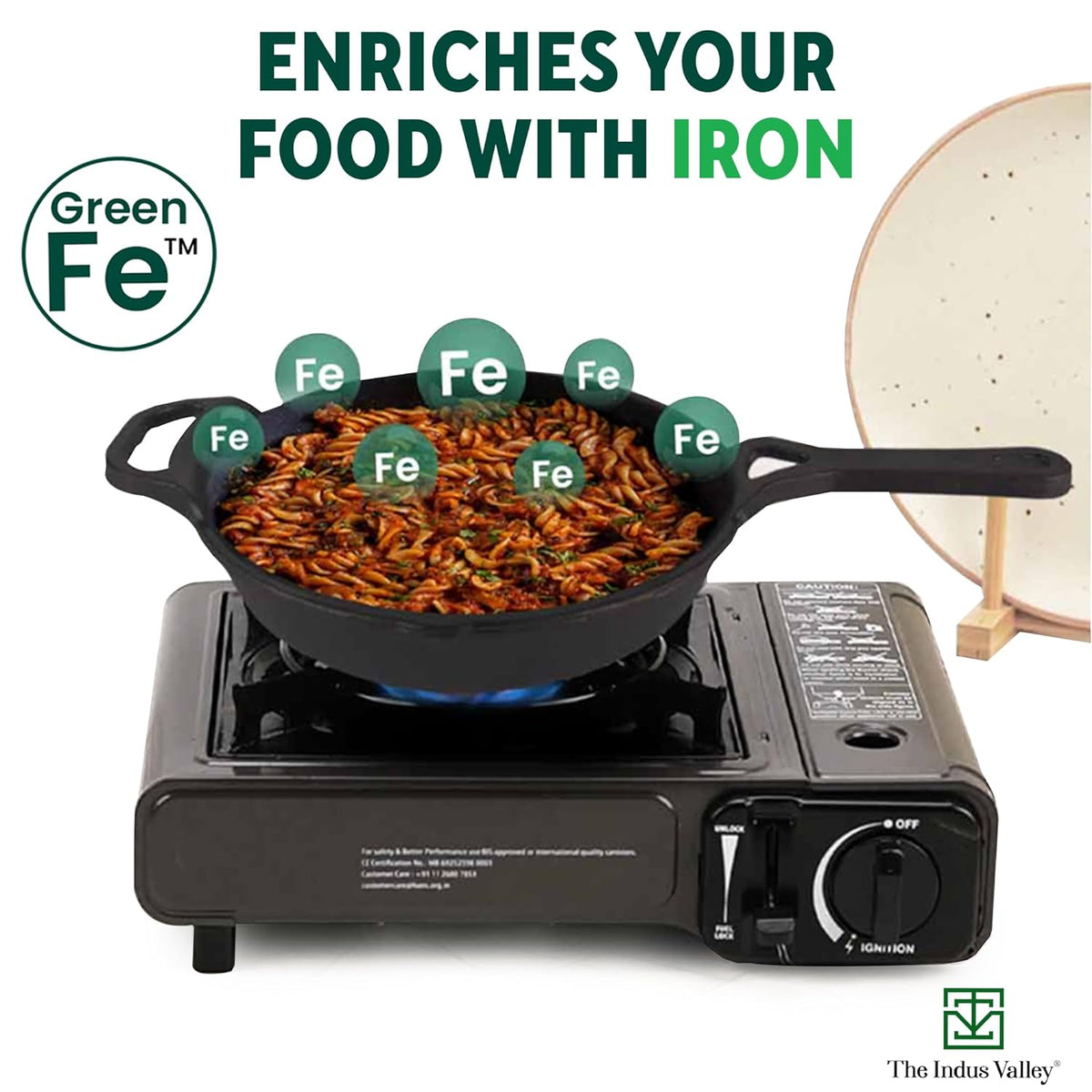 Preseasoned Cast Iron Fry Pan, Skillet With Long Handle