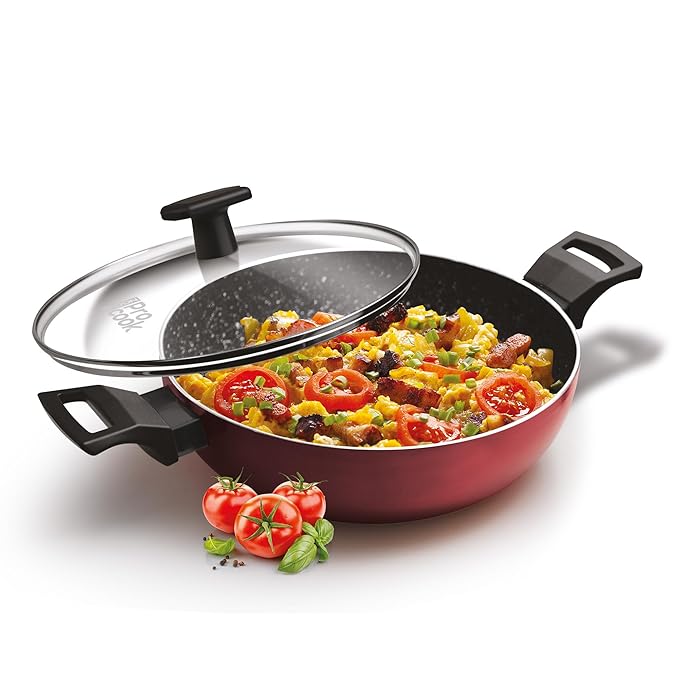 Induction Kadhai With Glass Lid, 30 cm / 4.9 L