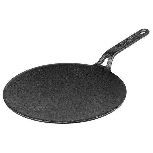 Pre Seasoned Cast Iron Roti/Chapati/Phulka Tawa with Handle - 26 cm, Naturally Non Stick Tawa