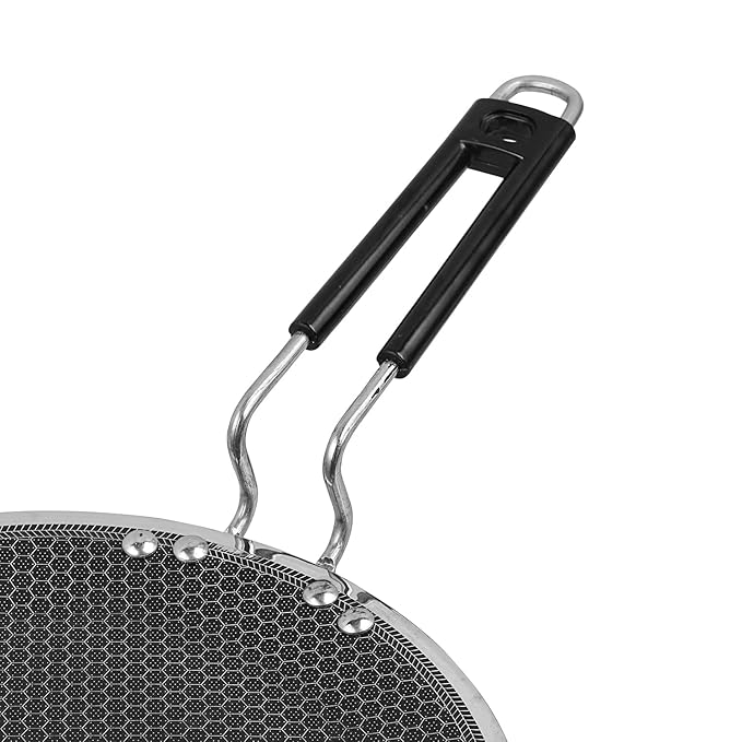 Pro Platinum Triply Stainless Steel X Tawa - 25 cm, 4.0 mm Thick, Hexa Design