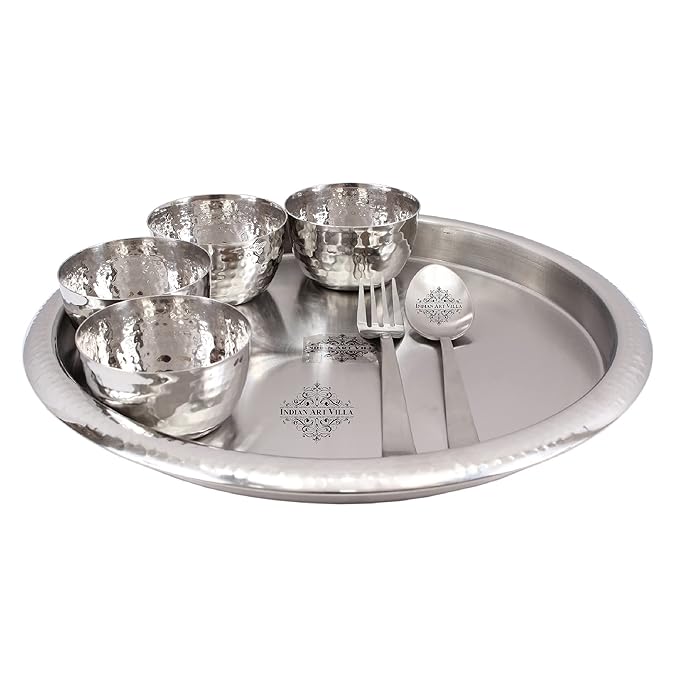 Stainless Steel Thali Dinner Set Gift Item 7 Pieces