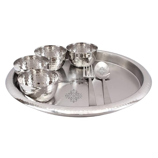 Stainless Steel Thali Dinner Set Gift Item 7 Pieces