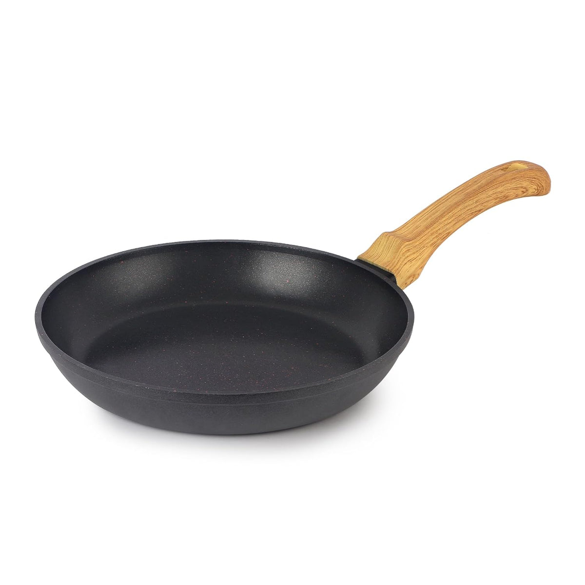 Die Cast Induction Taper Aluminium Fry Pan, Induction Base Fry Pan, Wooden Handle