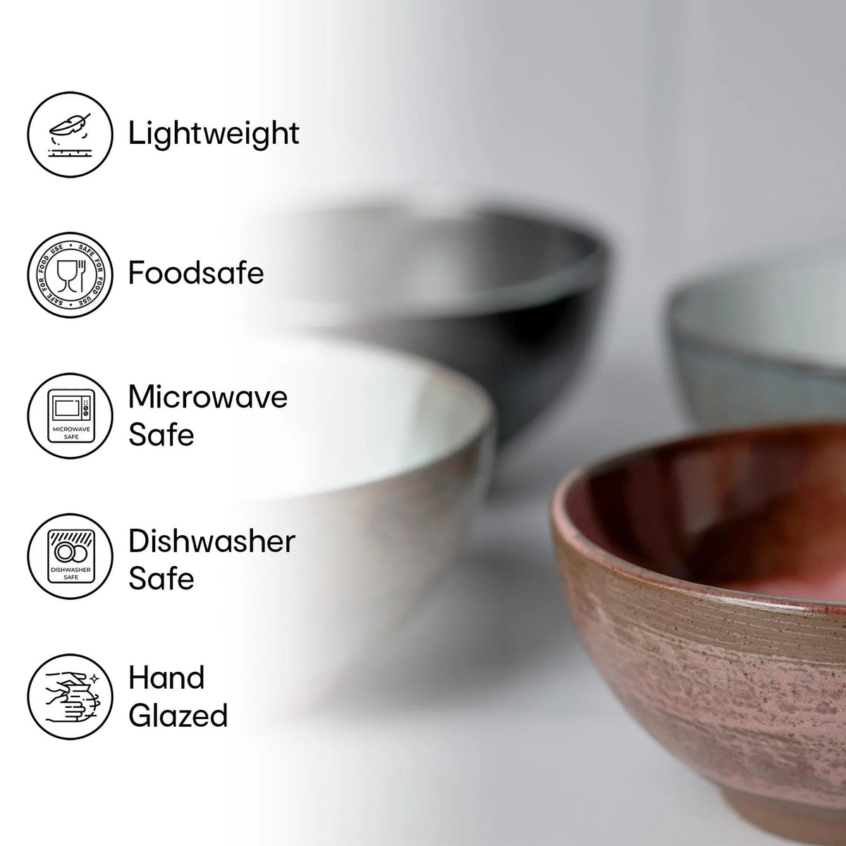 Hand Glazed Mini Bowls Set of 4 Terracotta Designer Dessert Cup Pink Grey Brown Rose
